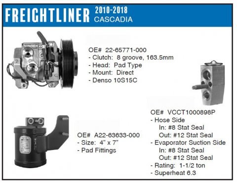 Freightliner parts specifications