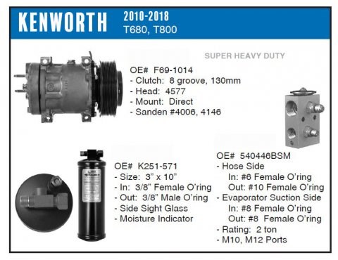 Kenworth parts specifications