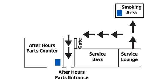Map of vending machine location