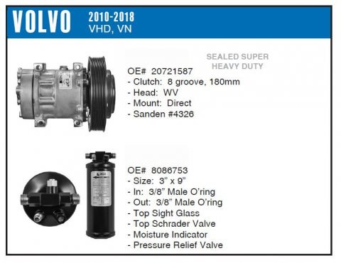 Volvo parts specifications