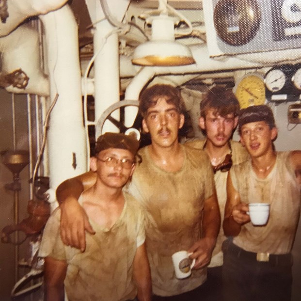 Young Jeff as a Navy BT